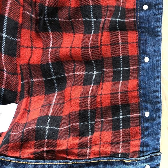 Parasuco Jeans Button Down Medium Wash Flannel Lined Denim Jacket Size S NWT - Picture 5 of 14